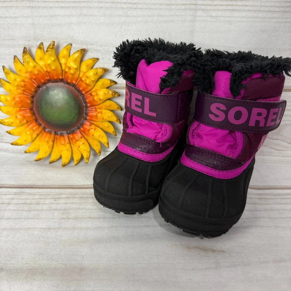 Kids Sorel Snow Commander Boots Waterproof Winter Size‎ 5 Toddler